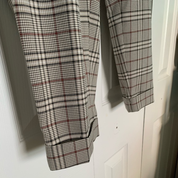 Top Man Plaid Straight Leg Dress Pants (unisex) - Picture 7 of 12